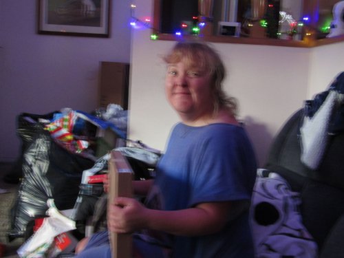 Missy opening presents